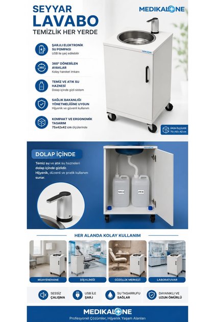 Seyyar Lavabo ( Mobil ) Yeni Yönetmeliğe Uygun Model