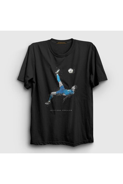 Unisex Black Reverse Shot Rushevashata Cristiano Ronaldo T-shirt326428tt