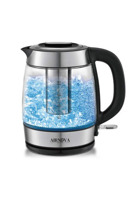 Fierbator electric cu filtru pentru ceai AquaVita, 2200W, Capacitate 2.0L, Filtru detasabil