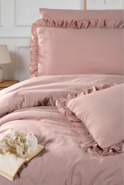 Double Ruffled Duvet Cover Set