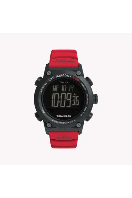 Men's Black Case Red Band, Digital | TW5M67000