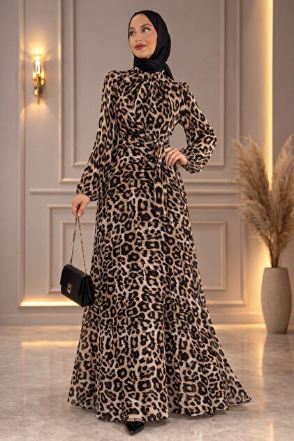 Aysel Leopar elbise