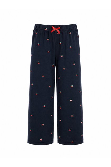 Women's Patterned Viscose Straight-Leg Pajama Bottoms