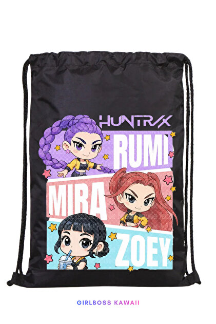 Girlboss Kawaii K-pop sırt çantası Demon Hunters Huntrix Rumi Mira
