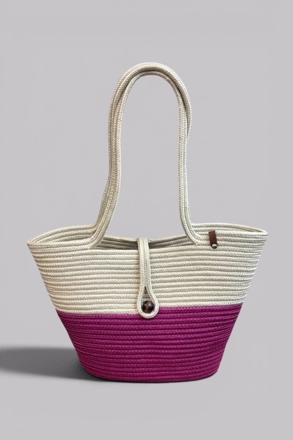 Havana Beaded Nature-Respectful Straw Jute Beach Bag - Contribute to Your Style and the World!