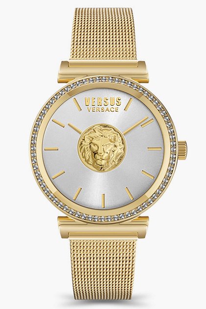 Women's 34 MM Gold Analog Stainless Steel Watch | V WVSPLD1821