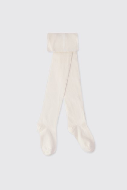 Girl's Cream Cotton Pantyhose
