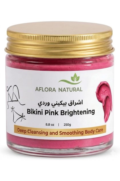 Bikini Pink Brightening & Moisturising Cream, Deep Hydration, Strong Floral Fragrance, Shea Butter, 250ml