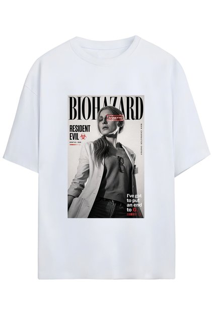 Tricou unisex din bumbac 100% de calitate premium, cu design Resident Evil