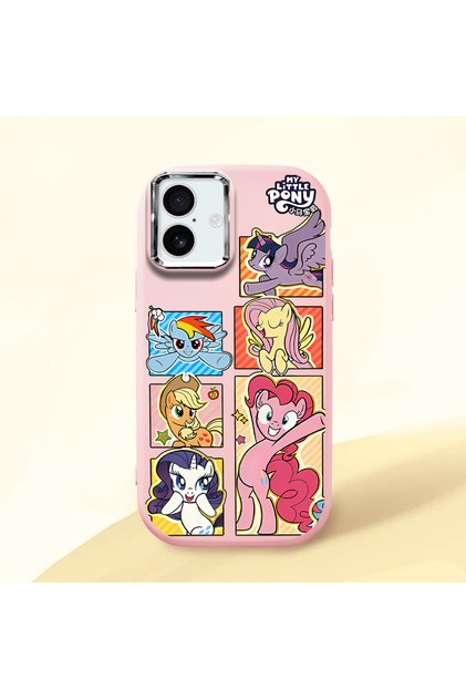Pink Silicone Case with Shock-Absorbing Camera Protections Compatible with iPhone 16 Plus