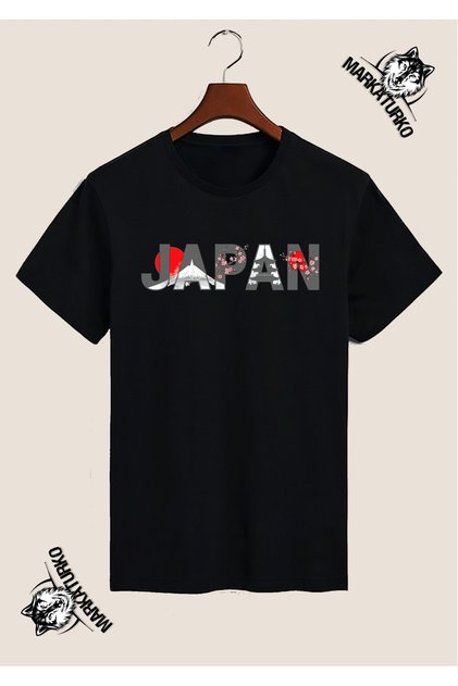 Japan Special Design Printed Black T-Shirt