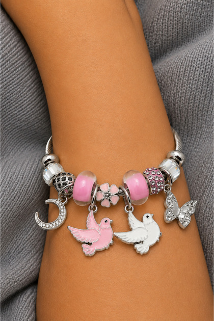 Mixed Figure Charm Bracelet – Stainless Steel Women's Bracelet