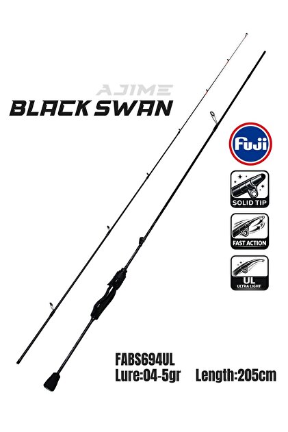 Fujin Theone 2000 Black Swan 205Cm 04-5Gr Aji Lrf Olta Seti
