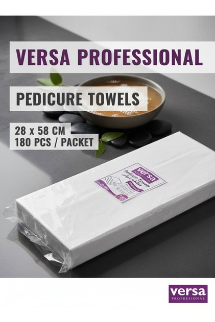 PROFESSIONAL PEDICURE TOWEL 28X50 CM FOR SALON & SPA 180 SHEETS PER PACK WOOD PULP SUPER ABSORBENT