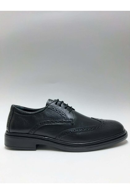 Genuine Leather Lace-Up Light Sole Black Classic Summer Men's Shoes