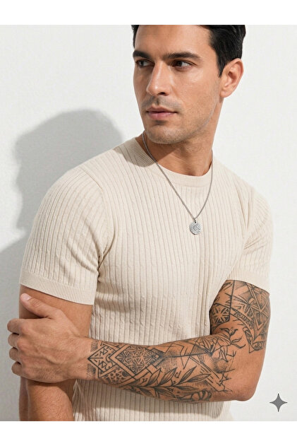 Men's short sleeve crew neck stretch t-shirt 26022