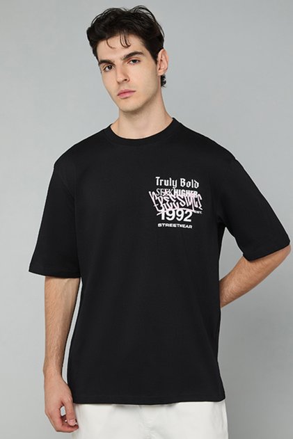 Printed T-Shirt with Crew Neck and Short Sleeves