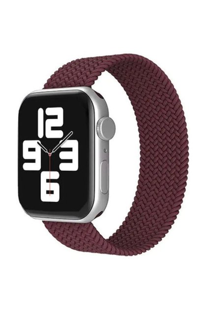 Λουράκι Apple Watch 42 44 45 49mm Πλεκτό Solo Loop M Σκούρο Δαμασκηνί