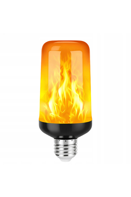 LED крушка с динамичен ефект на пламък, 3 режима на осветление, E27, 13.5 x 6 см