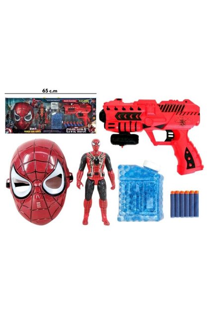 Spider-Man Foam Dart Blaster Toy Set with Mask and Action Figure for Kids