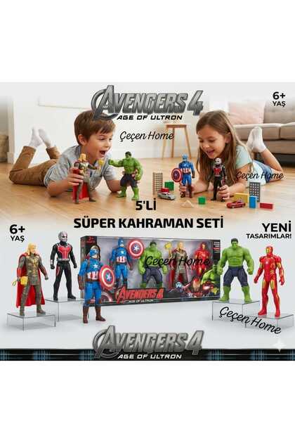 5 Adet Süper Kahraman Seti, Süper Karakter Figür Oyuncak ,Oyuncak Süper Güçlü Adam Seti, Süper Kahraman Oyuncak Seti