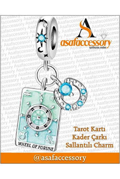 Tarot kartı ( kader çarkı) charm | asafaccessory