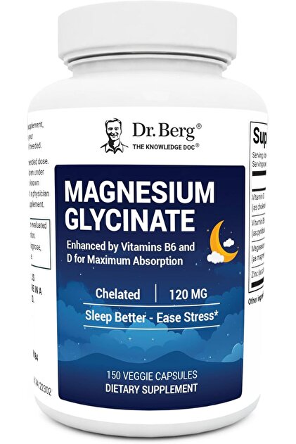 Dr. Berg Nutritionals Supplements Magnesium Glycinate 150ct – 4-in
