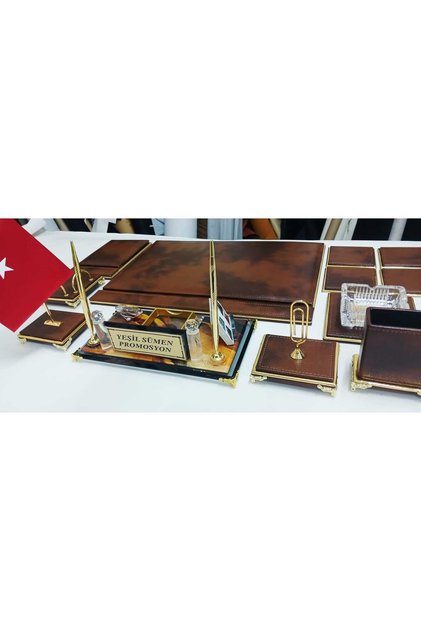 HÜNKAR BULUT KAHVE VE GOLD KRİSTAL CAM İSİMLİKLİ LÜKS TASARIM SÜMEN VE MAKAM TAKIMI