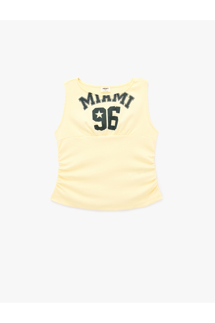 Cotton Drawstring Collar Sleeveless Undershirt