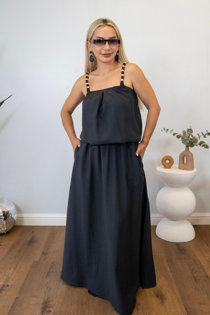 Women's Black Blouse Skirt Set
