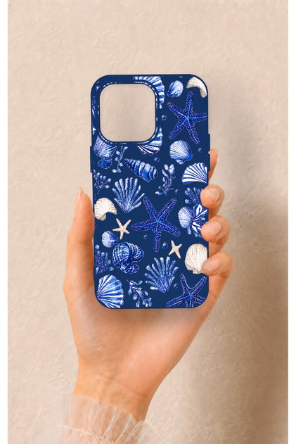 iPhone 15 Pro Max Compatible Shell Patterned Silicone Case