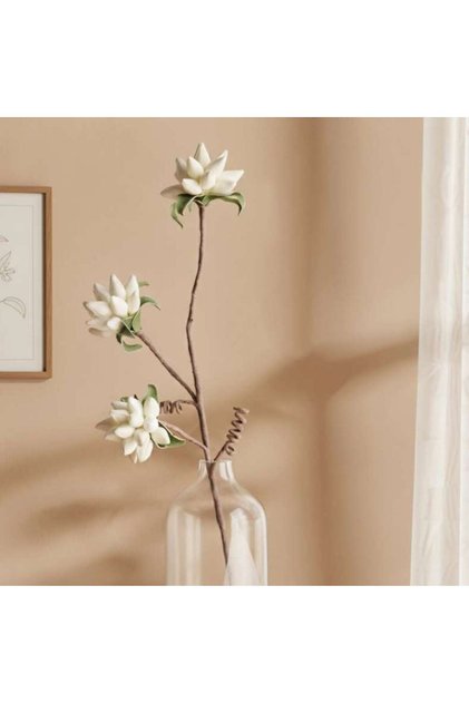 Artificial Flower Buds Stem H94cm - White