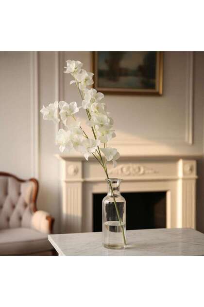 Artificial Bougainvillea Stem Flower H86cm - White