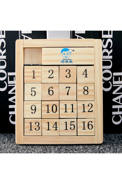 Wooden Sliding Number Puzzle Game Toy for Early Education For Kids