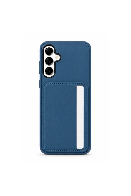 Cardx Samsung S26 Plus Compatible Camera Protected Vegan Leather Card Holder Case Navy Blue