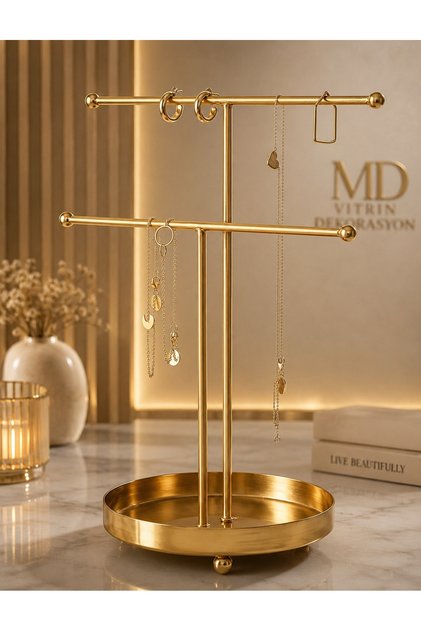 2 Askılı Takı Standı gold Düzenleyici Organizer takı düzenleyici toka düzenleyici