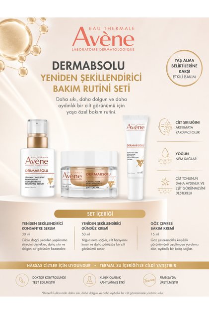Dermabsolu Yeniden Şekillendirici Bakım Rutini Seti – Sıkılaştırıcı ve Dolgunlaştırıcı Cilt Bakımı