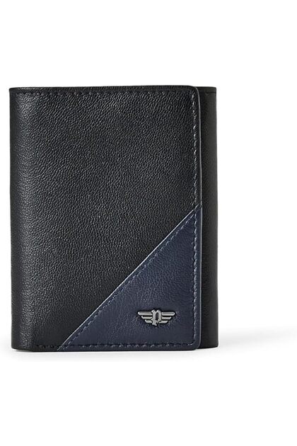 Gardon Men's Leather Tri-Fold Wallet -Black, Black, One Size, Casual