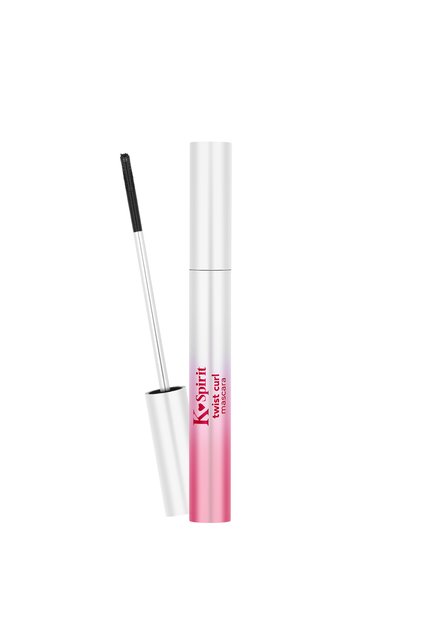K‑Spirit Twist Curl Mascara – 000 Black, Unique Metal Brush, Maximum Curl, Lifted Definition