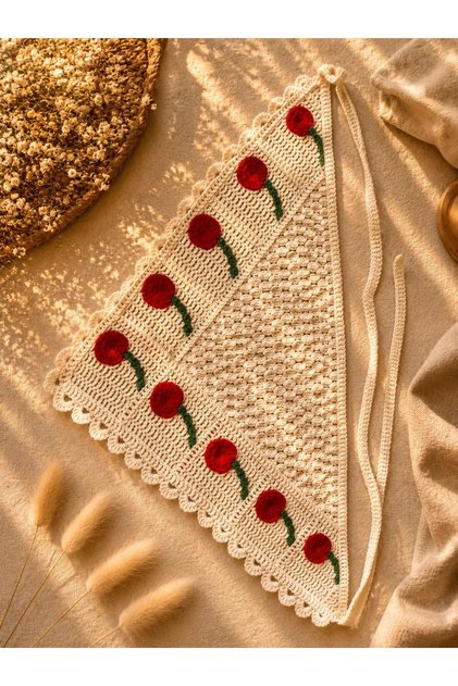 Tie-Up Summer Hair Band with Cherry Motif