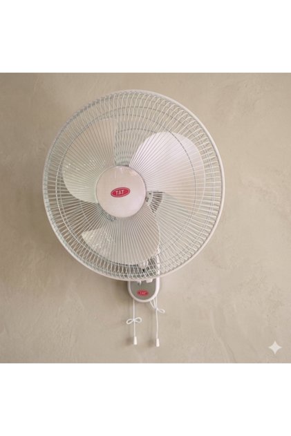 Wall Fan (Wall Mounted) 3 Blades with Drawstring Control White - Tat
