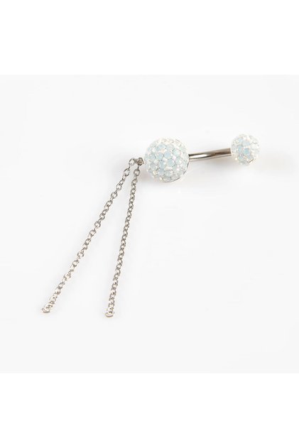 Piercing cu pietre albe