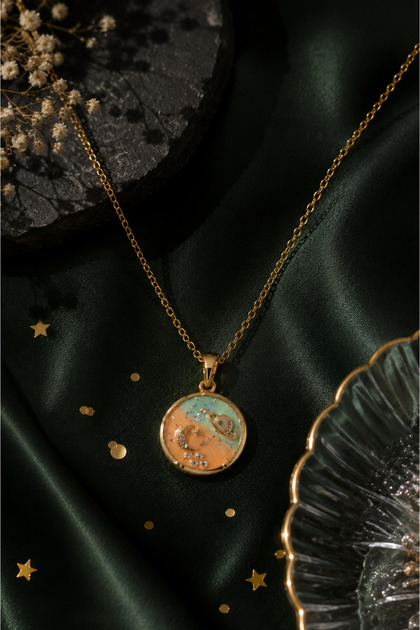Cosmic Journey Steel Necklace (Gold Color)