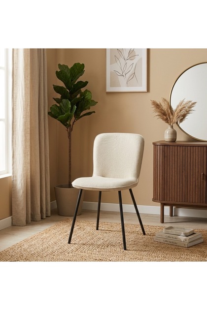 Modern Luxury Upholstered Fabric Dining Chair with Metal Legs Durable Leisure Chair for Dining Room Restaurant Cafe Office Dimensions: Height 85 Cm, Seat Height 48 Cm, Seat Width 46 Cm, Depth 43 Cm, Backrest 40 Cm.