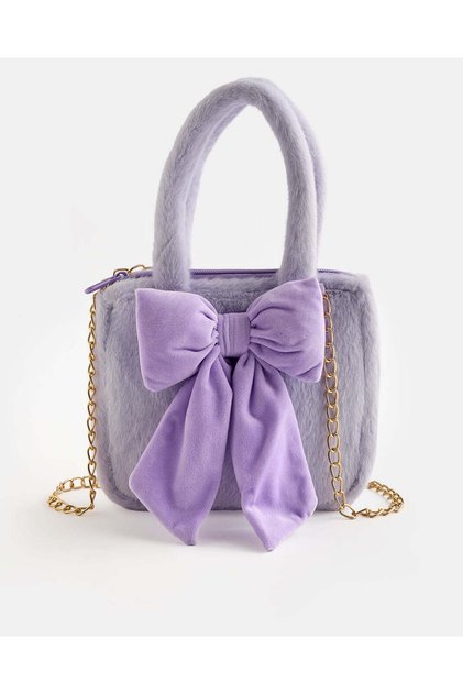 Girls Lilac Embellished Bag