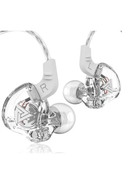White Original QKZ AK6 In Ear Earphone 6 Dynamic Driver Unit Headphone With Mic Stereo Sports HIFI S