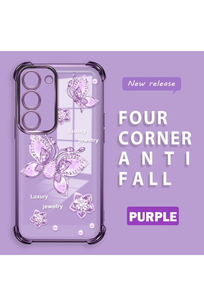 Samsung Galaxy S23 Compatible Transparent Back Four Corners Reinforced Impact Protection Silicone Case