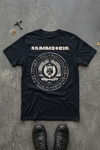 Black Ramstein Retro Unisex T-Shirt