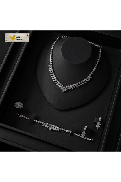 Diamond-Like Zircon Accessories Set with Packaging