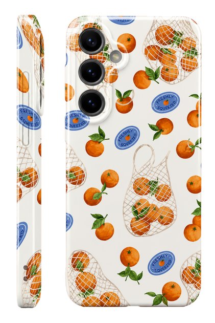 Samsung S25 Fe Portakals Protect Slim Glossy Full Covering Print Camera Protected Phone Case
